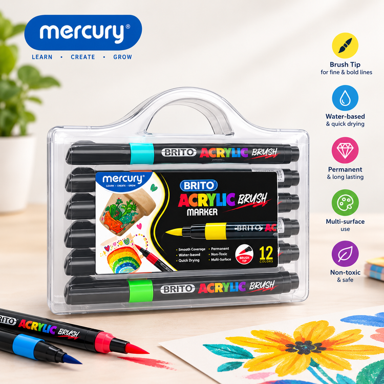 Brito Acrylic Marker 12 Brush Tip