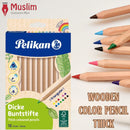 Wooden Natural Pencil Thick Pelikan