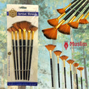 Keep Smiling Fan Artist Brush Set Of 6