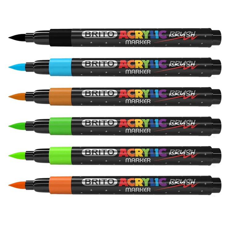Brito Acrylic Marker 12 Brush Tip