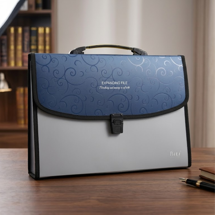 Expanding Bag Pattern Blue