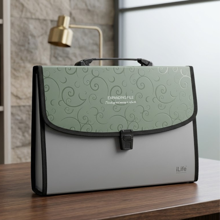Expanding Bag Pattern Green