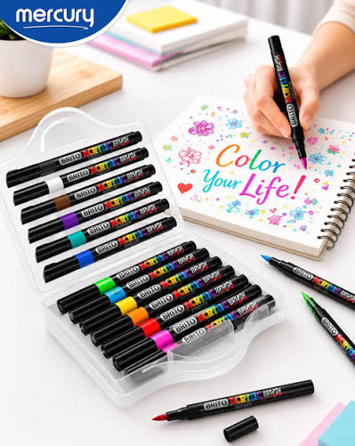 Brito Acrylic Marker 12 Brush Tip