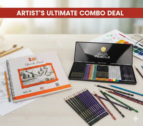 60 Colors Artist Kit with sketchbook