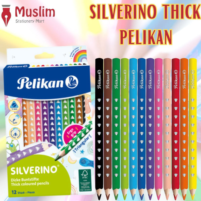 Silverino Thick 12 Color Pelikan