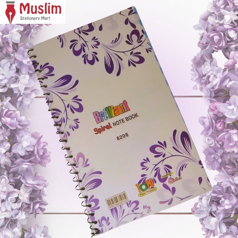 Spiral 1x8 Notebook Floral Whispers